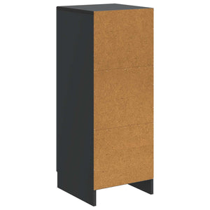 vidaXL Buffet noir 33 x 34,5 x 87 cm Bois d'ingénierie