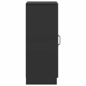 vidaXL Buffet noir 33 x 34,5 x 87 cm Bois d'ingénierie