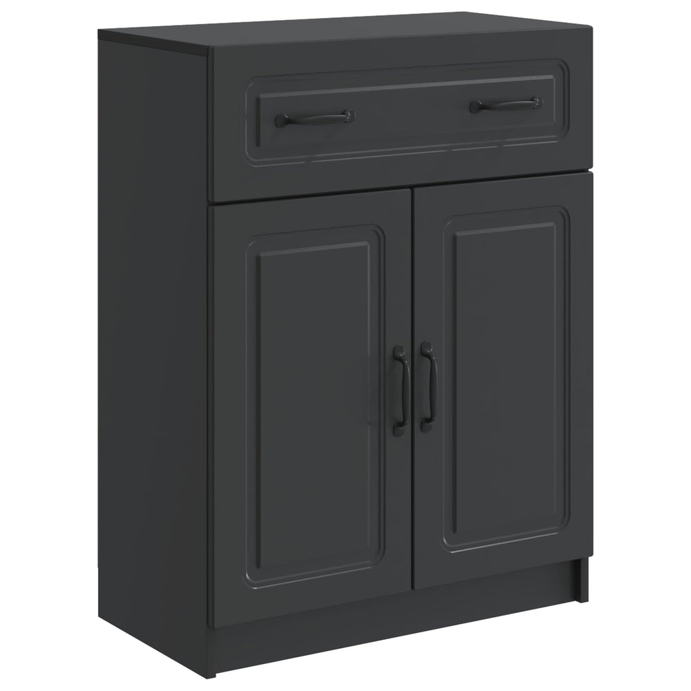vidaXL Sideboard Black 66 x 34.5 x 87 cm Engineered Wood