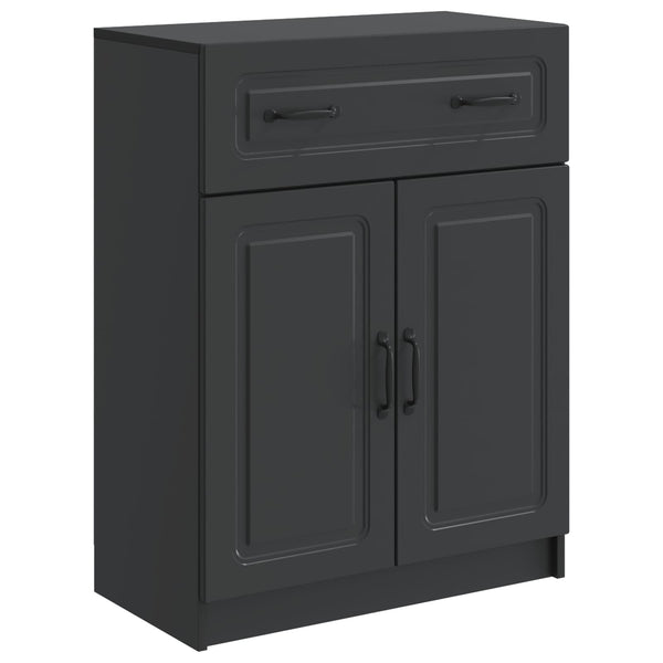 vidaXL Buffet noir 66 x 34,5 x 87 cm Bois d'ingénierie
