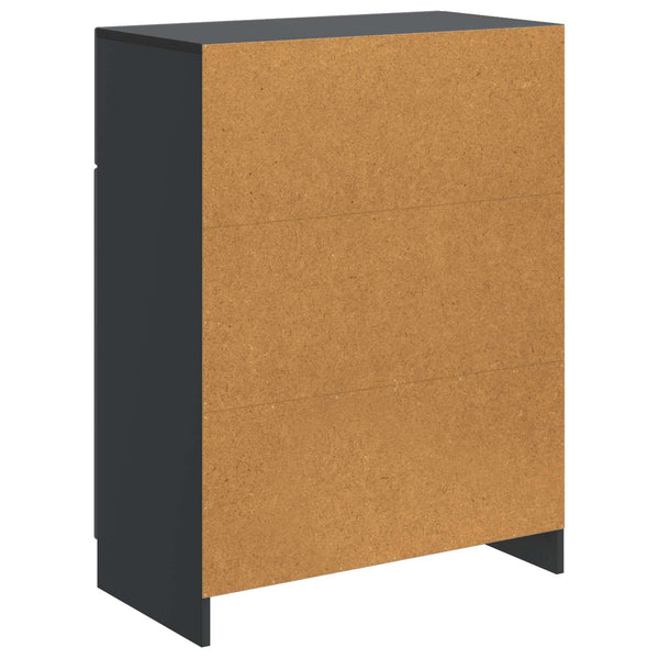 vidaXL Buffet noir 66 x 34,5 x 87 cm Bois d'ingénierie