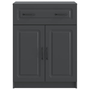 vidaXL Buffet noir 66 x 34,5 x 87 cm Bois d'ingénierie