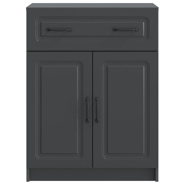 vidaXL Buffet noir 66 x 34,5 x 87 cm Bois d'ingénierie