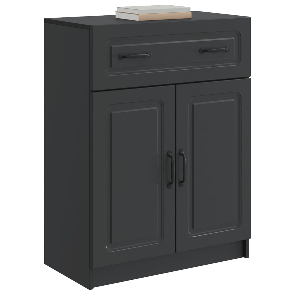 vidaXL Sideboard Black 66 x 34.5 x 87 cm Engineered Wood