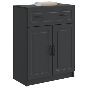 vidaXL Buffet noir 66 x 34,5 x 87 cm Bois d'ingénierie