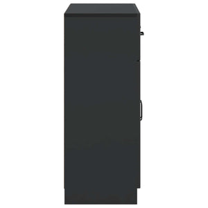 vidaXL Buffet noir 66 x 34,5 x 87 cm Bois d'ingénierie