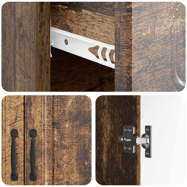 vidaXL Buffet en aggloméré recyclé 66 x 34,5 x 87 cm