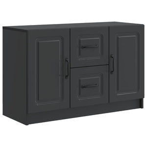 vidaXL Buffet noir 89 x 34,5 x 57 cm Aggloméré
