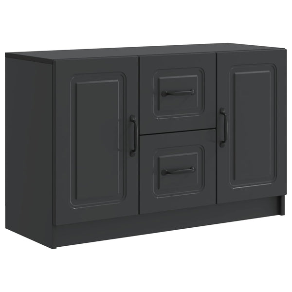 vidaXL Buffet noir 89 x 34,5 x 57 cm Aggloméré