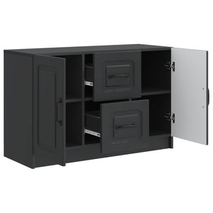 vidaXL Buffet noir 89 x 34,5 x 57 cm Aggloméré