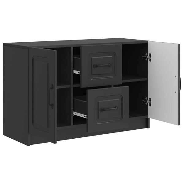 vidaXL Buffet noir 89 x 34,5 x 57 cm Aggloméré