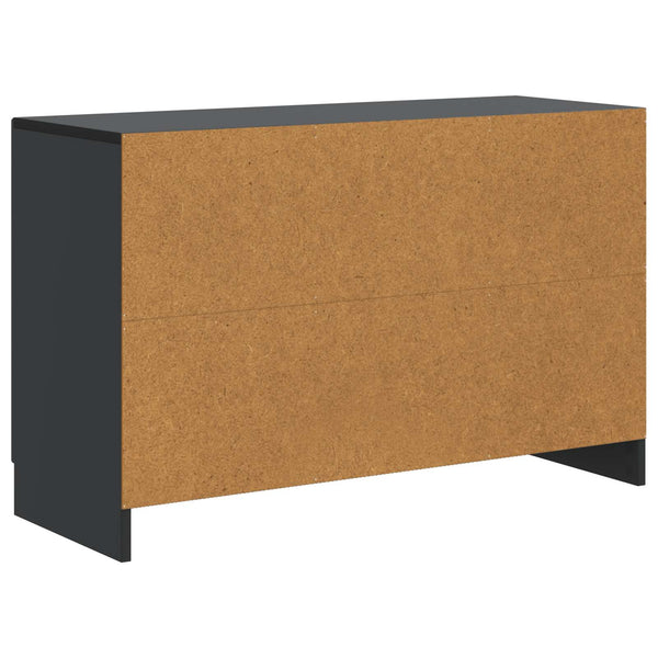 vidaXL Buffet noir 89 x 34,5 x 57 cm Aggloméré
