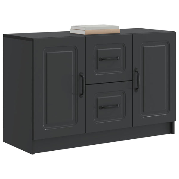 vidaXL Buffet noir 89 x 34,5 x 57 cm Aggloméré