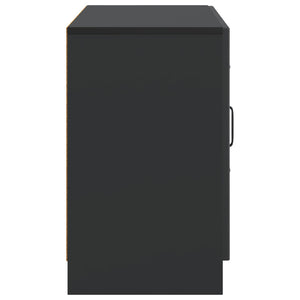vidaXL Buffet noir 89 x 34,5 x 57 cm Aggloméré