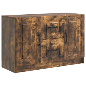 vidaXL Bahut chêne fumé 89 x 34,5 x 57 cm en bois d'ingénierie