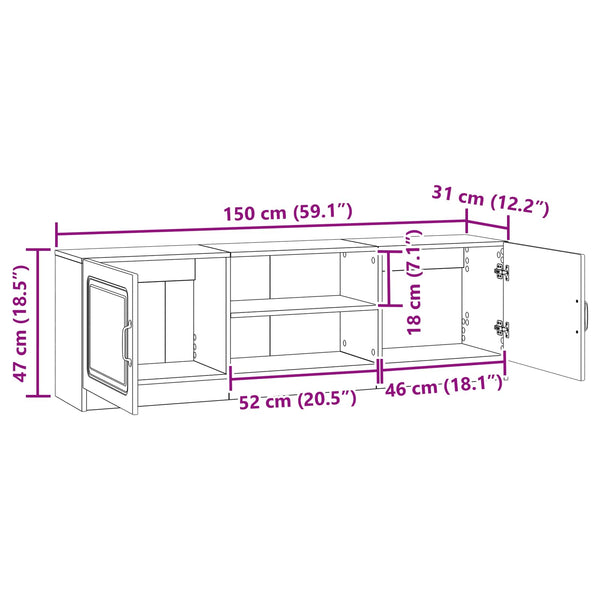 TV-Schrank Altholz 150 cm