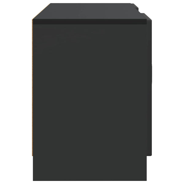 Schwarzer TV-Schrank, 102 cm