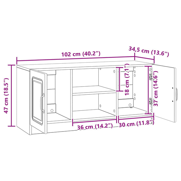 TV-Schrank Geräucherte Eiche 102 cm
