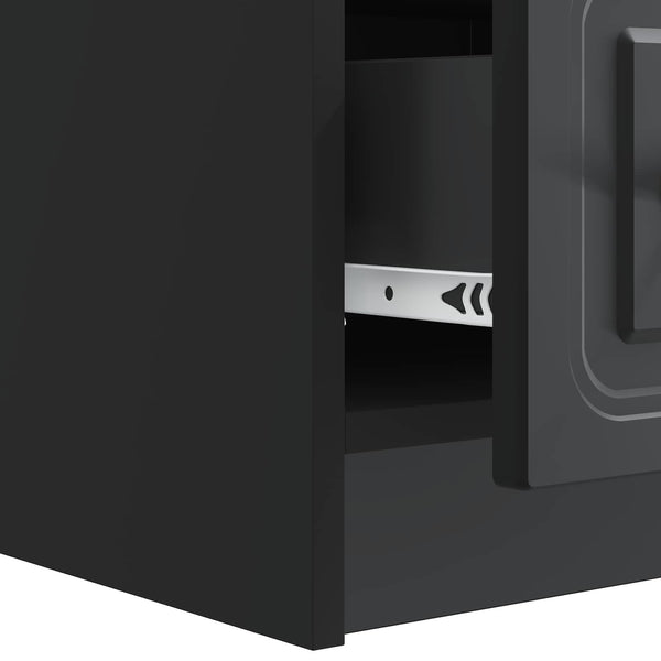 Schwarzer TV-Schrank, 147 cm