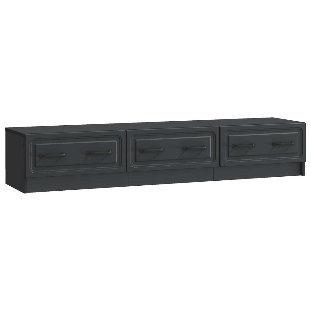 Schwarzer TV-Schrank, 147 cm