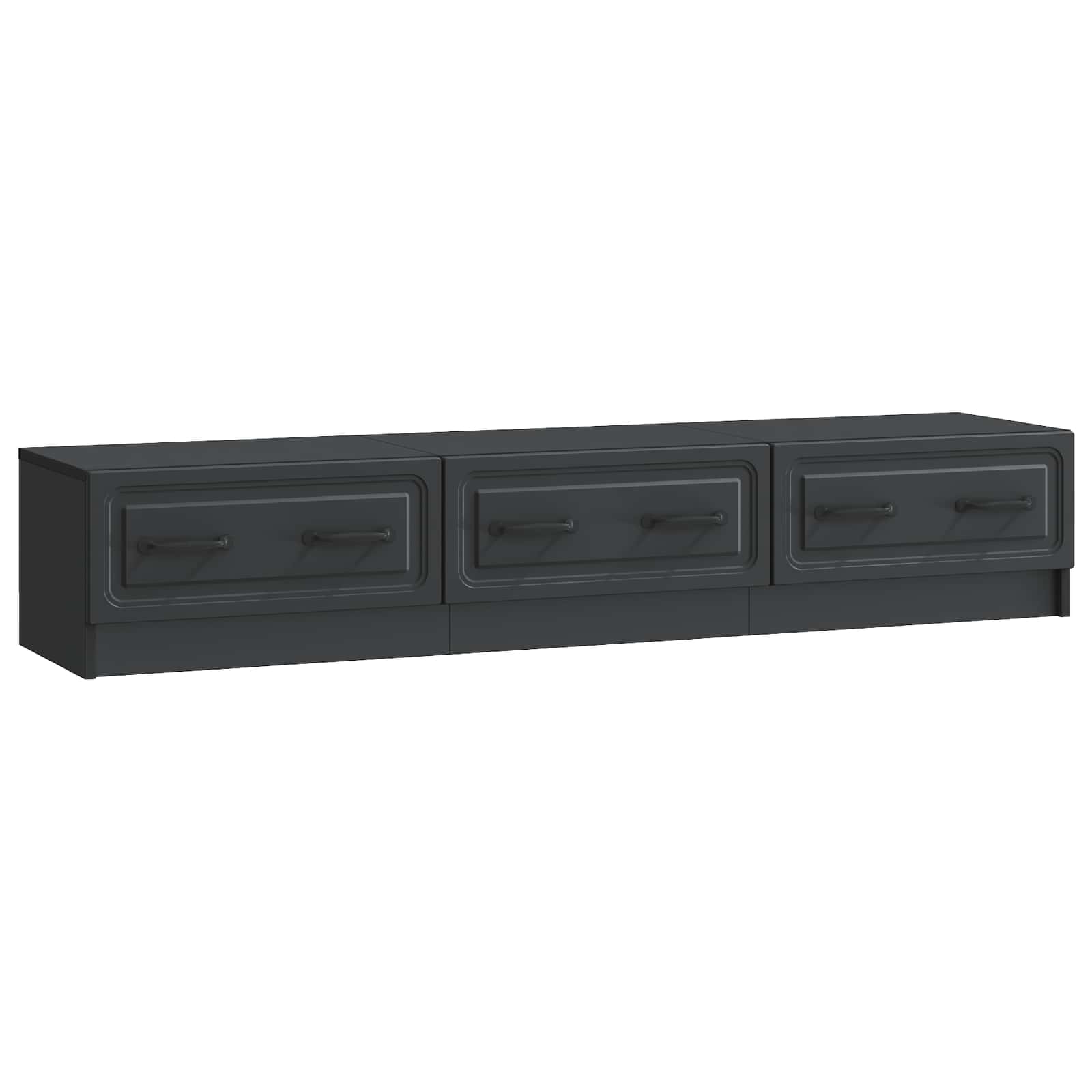Schwarzer TV-Schrank, 147 cm