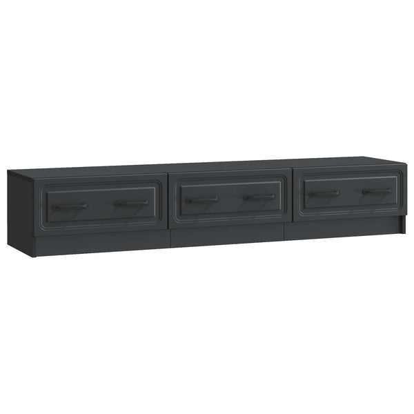 Schwarzer TV-Schrank, 147 cm