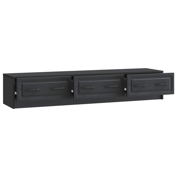 Schwarzer TV-Schrank, 147 cm