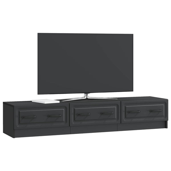 Schwarzer TV-Schrank, 147 cm