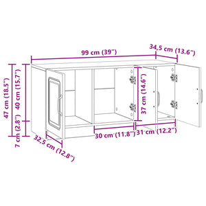 Schwarzer TV-Schrank 99cm