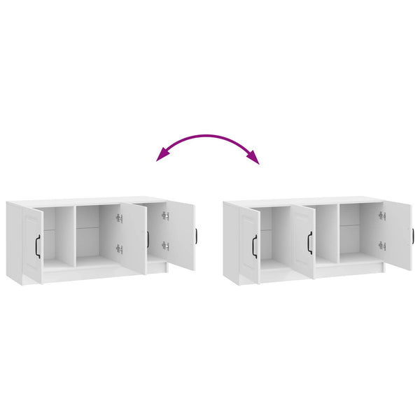 TV-Schrank Weiß Hochglanz, 99 cm