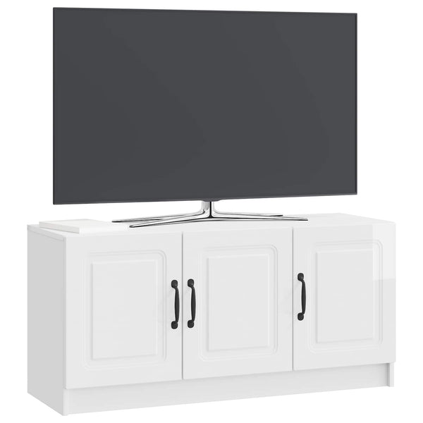TV-Schrank Weiß Hochglanz, 99 cm