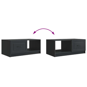Schwarzer Couchtisch Holzwerkstoff 90x50 cm