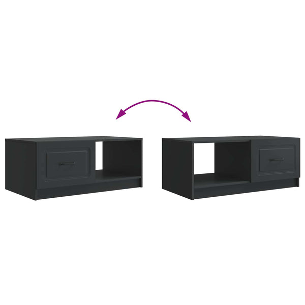 Schwarzer Couchtisch Holzwerkstoff 90x50 cm