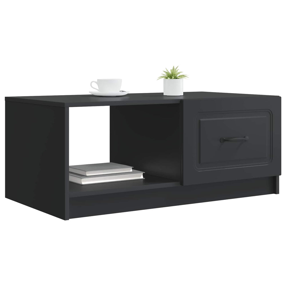 Schwarzer Couchtisch Holzwerkstoff 90x50 cm