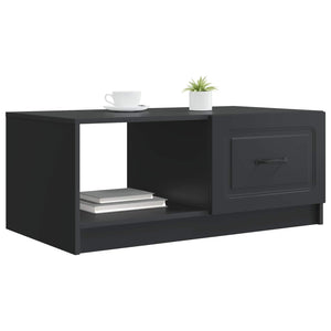 Schwarzer Couchtisch Holzwerkstoff 90x50 cm