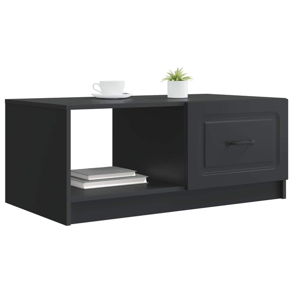 Schwarzer Couchtisch Holzwerkstoff 90x50 cm