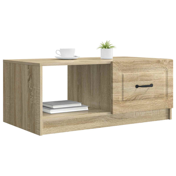 vidaXL Table basse chêne Sonoma 90 x 50 x 37 cm, bois d'ingénierie