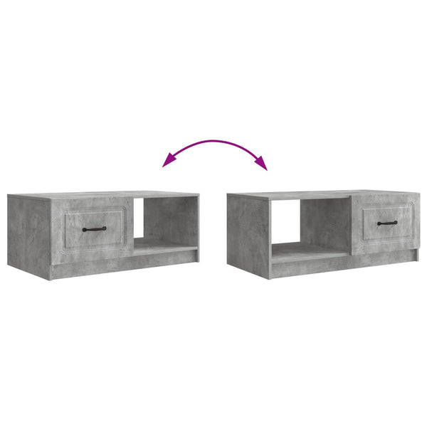 Betongrauer Couchtisch 90x50 cm