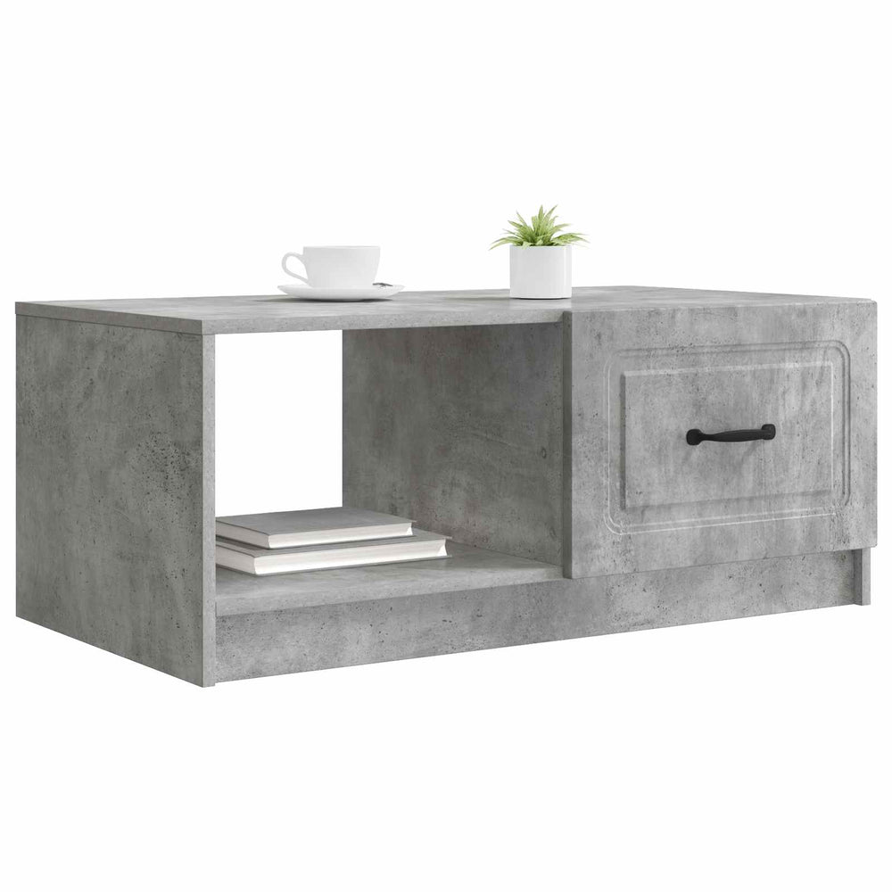 Betongrauer Couchtisch 90x50 cm