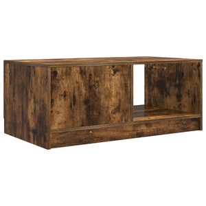 vidaXL Table basse en chêne fumé 90 x 50 x 37 cm Bois d'ingénierie