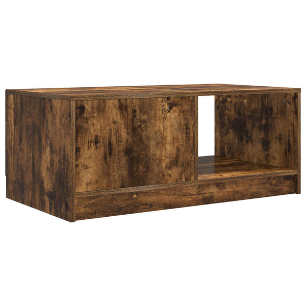 vidaXL Table basse en chêne fumé 90 x 50 x 37 cm Bois d'ingénierie