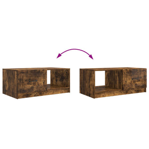 vidaXL Table basse en chêne fumé 90 x 50 x 37 cm Bois d'ingénierie