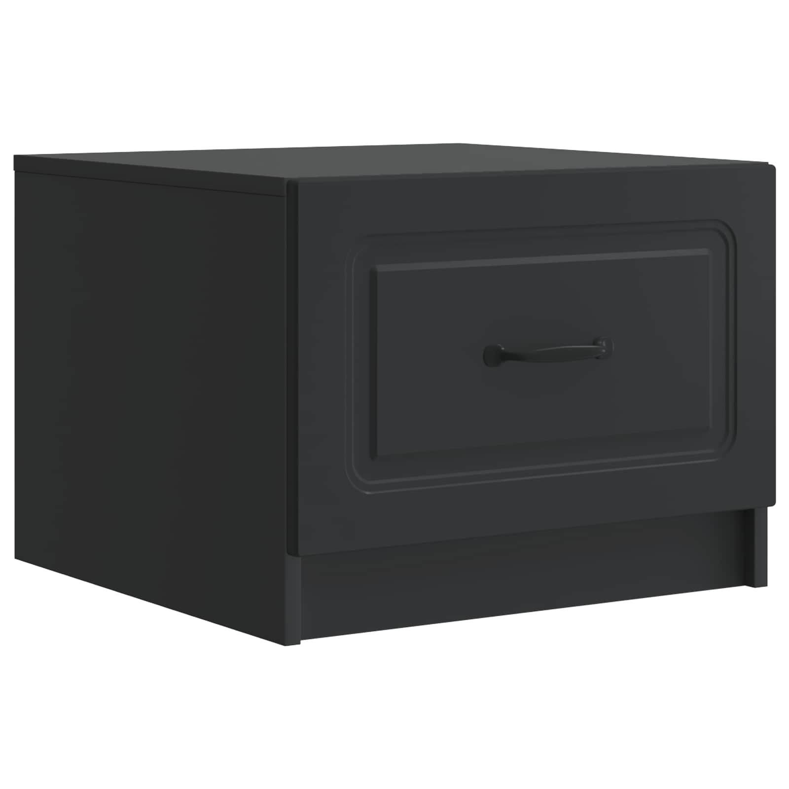 Schwarzer Couchtisch mit Schublade