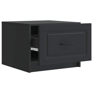 Schwarzer Couchtisch mit Schublade