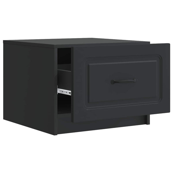Schwarzer Couchtisch mit Schublade