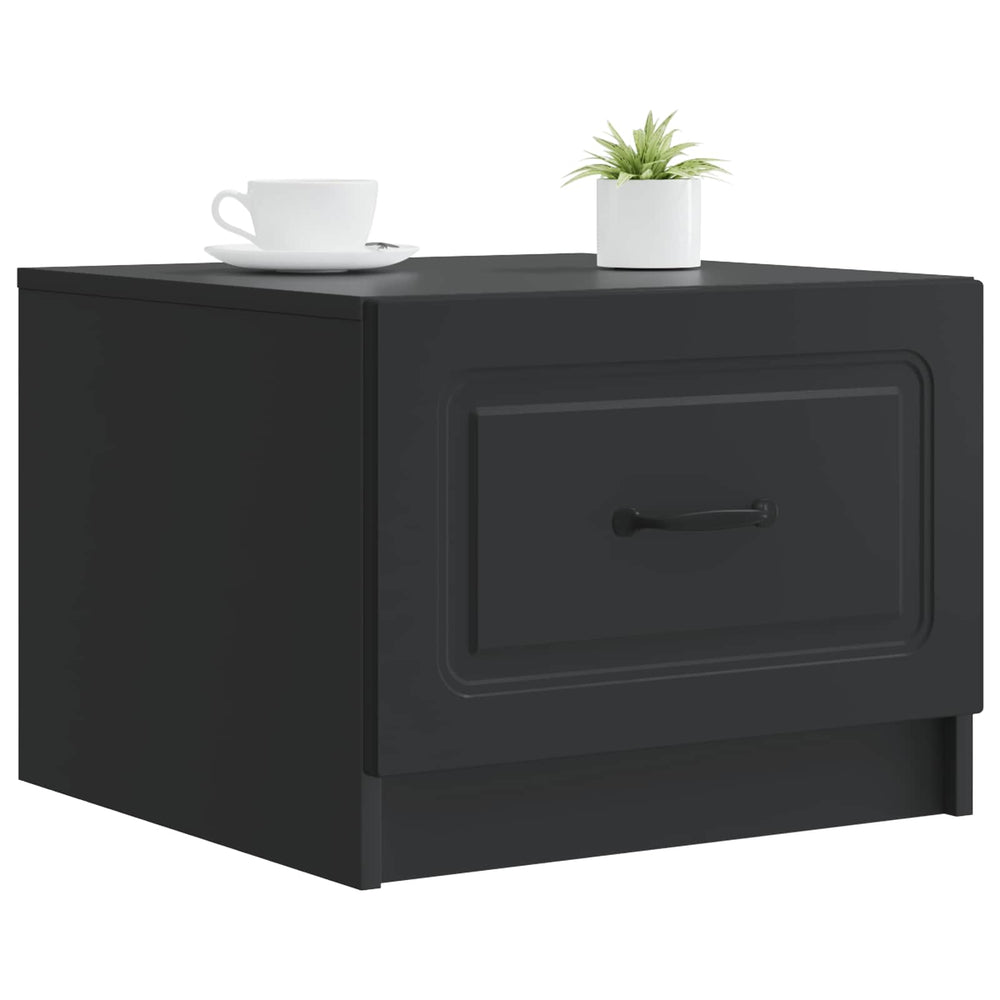 Schwarzer Couchtisch mit Schublade