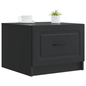 Schwarzer Couchtisch mit Schublade