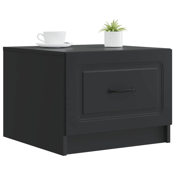 Schwarzer Couchtisch mit Schublade