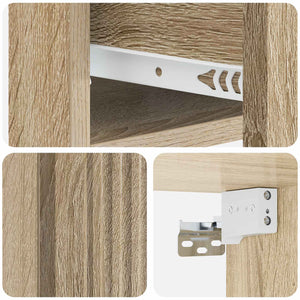 vidaXL Table de chevet murale 2 pcs chêne sonoma 33 x 34,5 x 20 cm