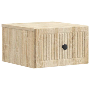 vidaXL Table de chevet murale 2 pcs chêne sonoma 33 x 34,5 x 20 cm